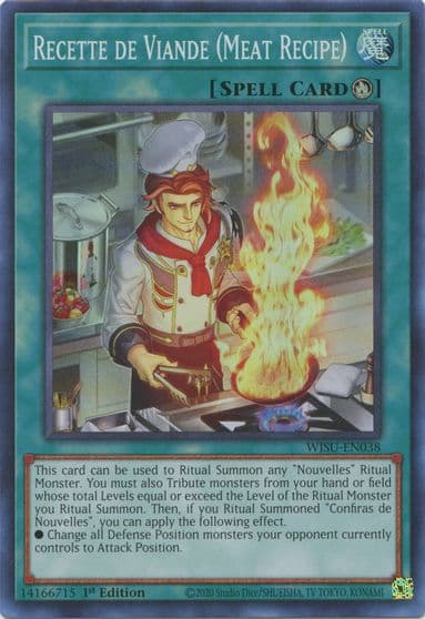 Recette de Viande Meat Recipe Wild Survivors Yu-Gi-Oh! card