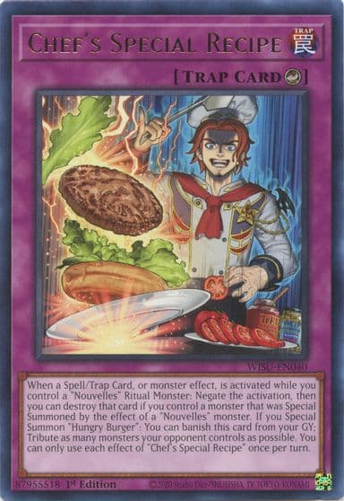 Chefs Special Recipe Wild Survivors Yu-Gi-Oh! card