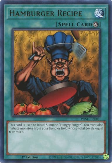 Hamburger Recipe Wild Survivors Yu-Gi-Oh! card