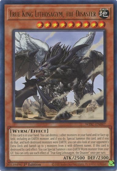 True King Lithosagym the Disaster Wild Survivors Yu-Gi-Oh! card