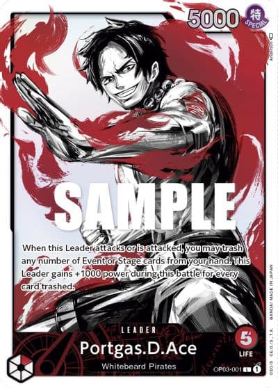 PortgasDAce Alternate Art Pillars of Strength One Piece card