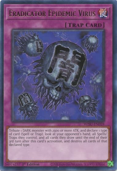 Eradicator Epidemic Virus Wild Survivors Yu-Gi-Oh! card