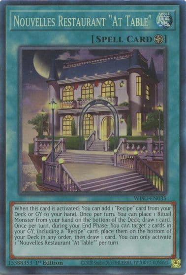 Nouvelles Restaurant At Table CR Wild Survivors Yu-Gi-Oh! card