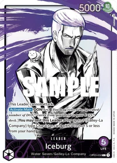 Iceburg Alternate Art Pillars of Strength One Piece card