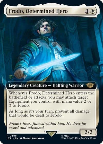 Frodo Determined Hero Extended Art Universes Beyond: The Lord of the Rings: Tales of Middle-earth Magic card