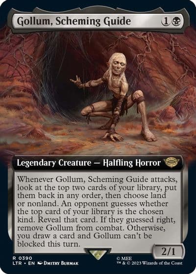 Gollum Scheming Guide Extended Art Universes Beyond: The Lord of the Rings: Tales of Middle-earth Magic card