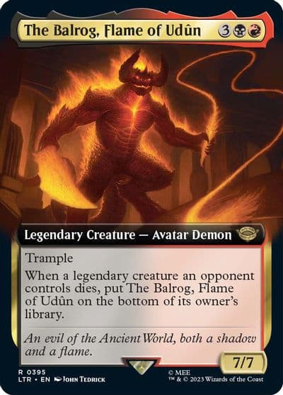 The Balrog Flame of Udun Extended Art Universes Beyond: The Lord of the Rings: Tales of Middle-earth Magic card