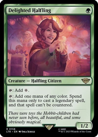 Delighted Halfling Universes Beyond: The Lord of the Rings: Tales of Middle-earth Magic card