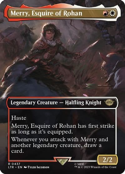 Merry Esquire of Rohan Borderless Universes Beyond: The Lord of the Rings: Tales of Middle-earth Magic card