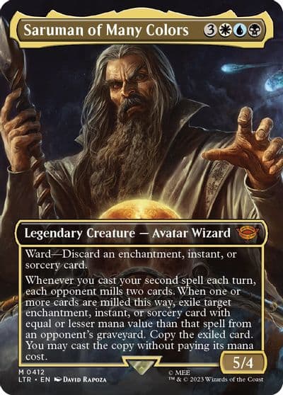 Saruman of Many Colors Borderless Universes Beyond: The Lord of the Rings: Tales of Middle-earth Magic card