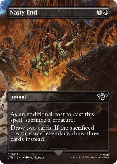 Nasty End Borderless Universes Beyond: The Lord of the Rings: Tales of Middle-earth Magic card
