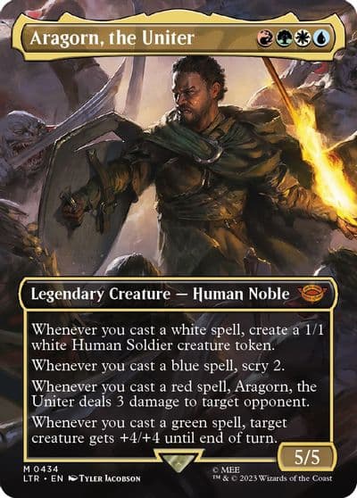 Aragorn the Uniter Borderless Universes Beyond: The Lord of the Rings: Tales of Middle-earth Magic card
