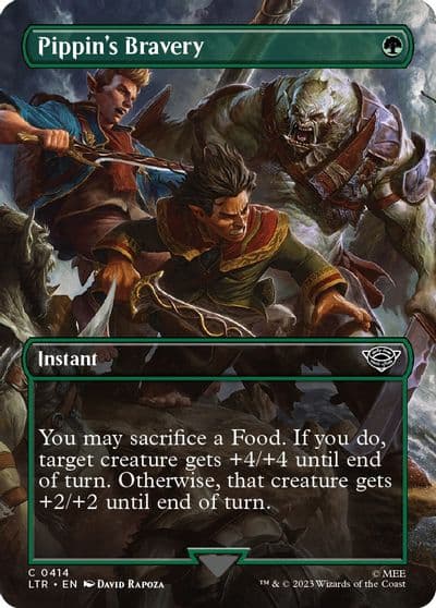 Pippins Bravery Borderless Universes Beyond: The Lord of the Rings: Tales of Middle-earth Magic card