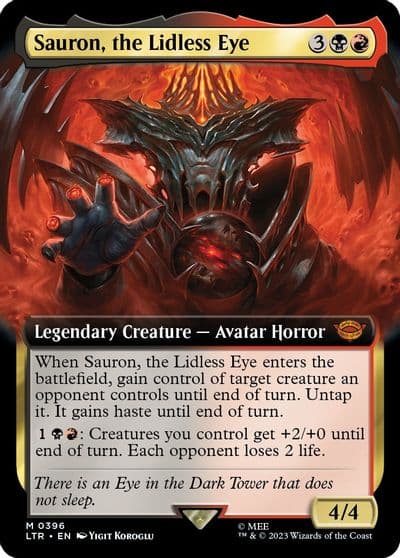 Sauron the Lidless Eye Extended Art Universes Beyond: The Lord of the Rings: Tales of Middle-earth Magic card