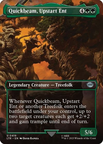 Quickbeam Upstart Ent Borderless Universes Beyond: The Lord of the Rings: Tales of Middle-earth Magic card