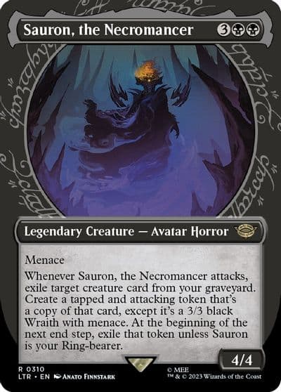 Sauron the Necromancer Showcase Universes Beyond: The Lord of the Rings: Tales of Middle-earth Magic card