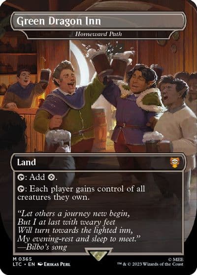 Green Dragon Inn Homeward Path Borderless Commander: The Lord of the Rings: Tales of Middle-earth Magic card