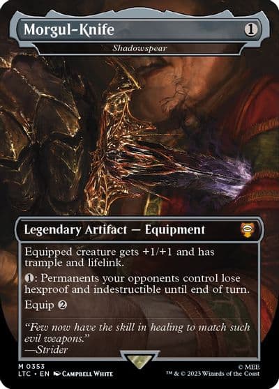 Morgul Knife Shadowspear Borderless Commander: The Lord of the Rings: Tales of Middle-earth Magic card