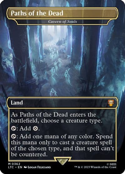 Paths of the Dead Cavern of Souls Borderless Commander: The Lord of the Rings: Tales of Middle-earth Magic card
