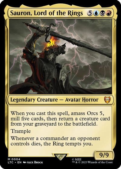 Sauron Lord of the Rings Commander: The Lord of the Rings: Tales of Middle-earth Magic card