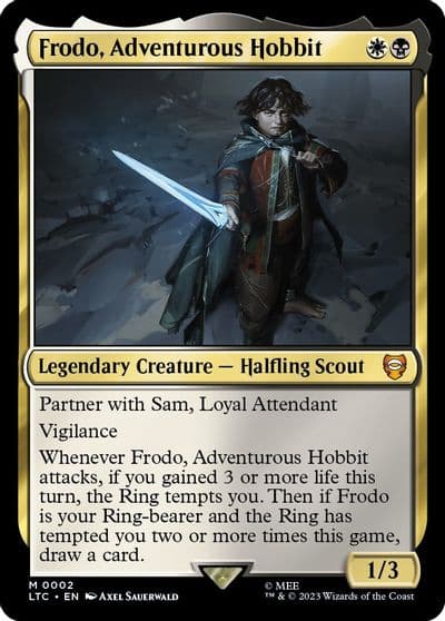 Frodo Adventurous Hobbit Commander: The Lord of the Rings: Tales of Middle-earth Magic card