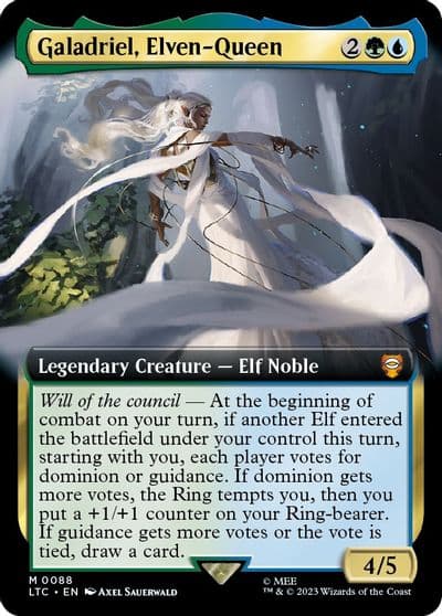 Galadriel Elven Queen Extended Art Commander: The Lord of the Rings: Tales of Middle-earth Magic card