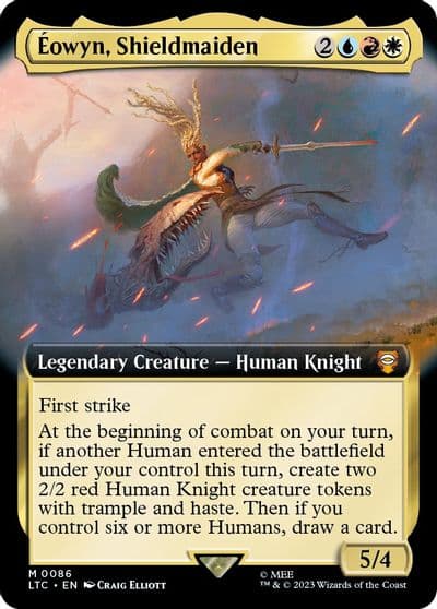 Eowyn Shieldmaiden Extended Art Commander: The Lord of the Rings: Tales of Middle-earth Magic card