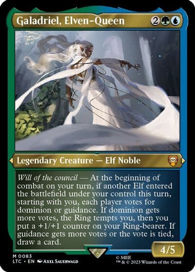 Galadriel Elven Queen Display Commander Thick Stock Commander: The Lord of the Rings: Tales of Middle-earth Magic card