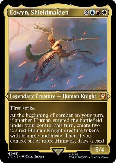 Eowyn Shieldmaiden Display Commander Thick Stock Commander: The Lord of the Rings: Tales of Middle-earth Magic card
