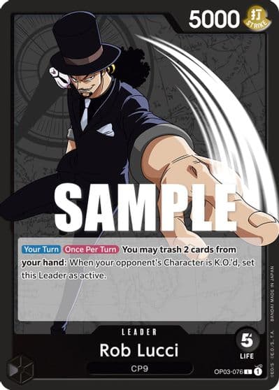 Rob Lucci 076 Pillars of Strength One Piece card