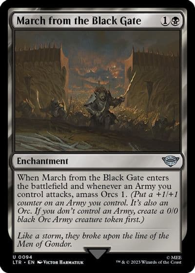 March from the Black Gate Universes Beyond: The Lord of the Rings: Tales of Middle-earth Magic card