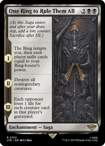 One Ring to Rule Them All Universes Beyond: The Lord of the Rings: Tales of Middle-earth Magic card