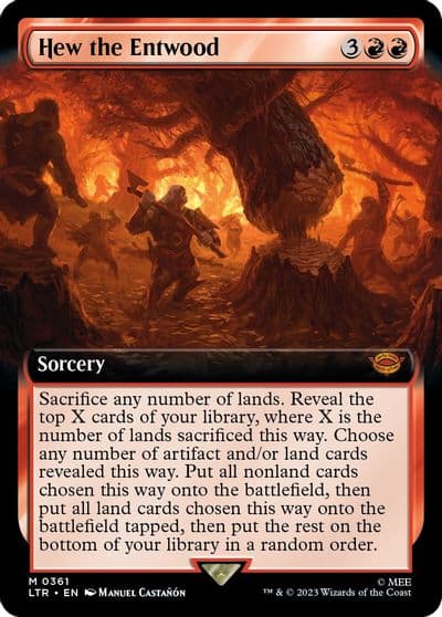 Hew the Entwood Extended Art Universes Beyond: The Lord of the Rings: Tales of Middle-earth Magic card