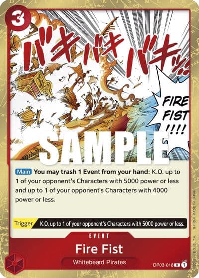 Fire Fist Pillars of Strength One Piece card