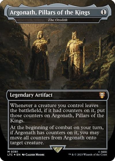 Argonath Pillars of the Kings The Ozolith Borderless Surge Foil Commander: The Lord of the Rings: Tales of Middle-earth Magic card