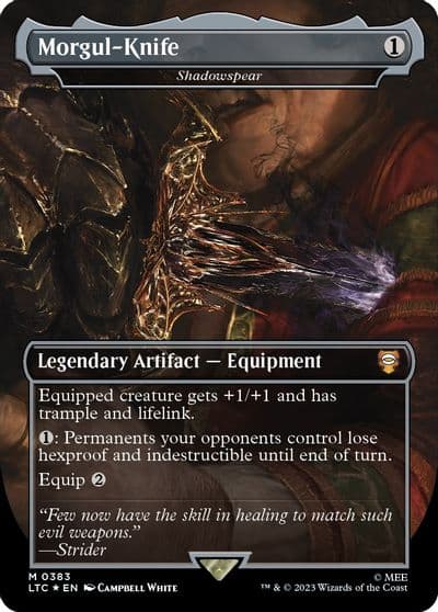 Morgul Knife Shadowspear Borderless Surge Foil Commander: The Lord of the Rings: Tales of Middle-earth Magic card
