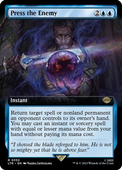 Press the Enemy Extended Art Universes Beyond: The Lord of the Rings: Tales of Middle-earth Magic card
