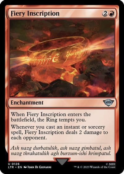 Fiery Inscription Universes Beyond: The Lord of the Rings: Tales of Middle-earth Magic card