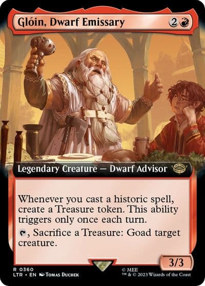 Gloin Dwarf Emissary Extended Art Universes Beyond: The Lord of the Rings: Tales of Middle-earth Magic card