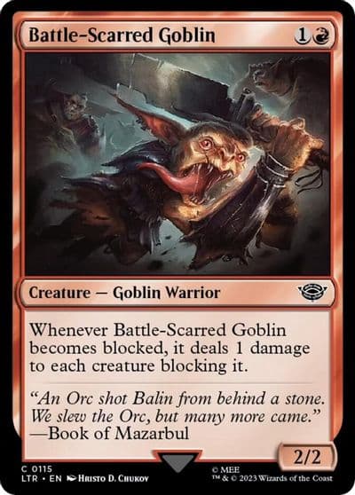 Battle Scarred Goblin Universes Beyond: The Lord of the Rings: Tales of Middle-earth Magic card