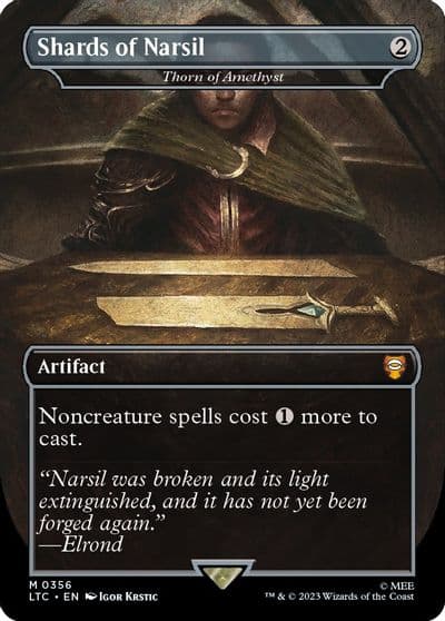 Shards of Narsil Thorn of Amethyst Borderless Commander: The Lord of the Rings: Tales of Middle-earth Magic card