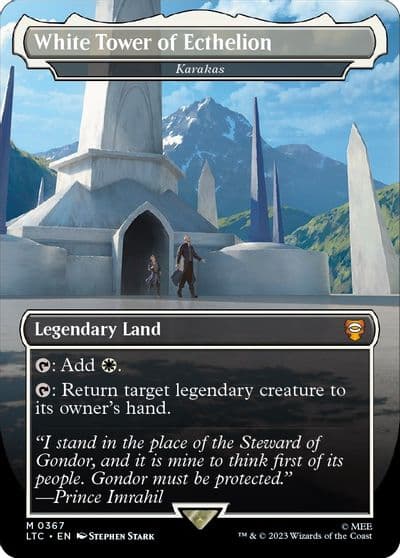 White Tower of Ecthelion Karakas Borderless Commander: The Lord of the Rings: Tales of Middle-earth Magic card