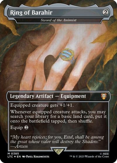 Ring of Barahir Sword of the Animist Borderless Surge Foil Commander: The Lord of the Rings: Tales of Middle-earth Magic card