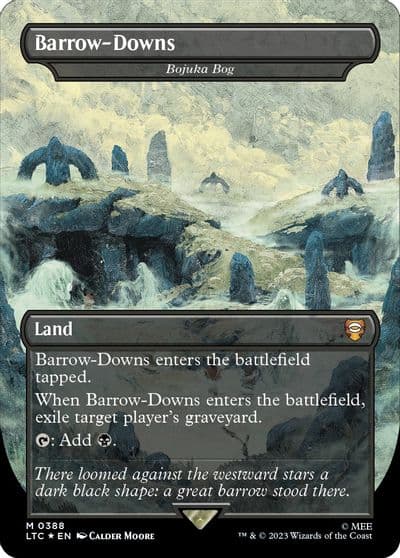 Barrow Downs Bojuka Bog Borderless Surge Foil Commander: The Lord of the Rings: Tales of Middle-earth Magic card