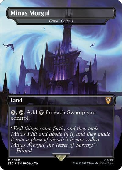 Minas Morgul Cabal Coffers Borderless Surge Foil Commander: The Lord of the Rings: Tales of Middle-earth Magic card