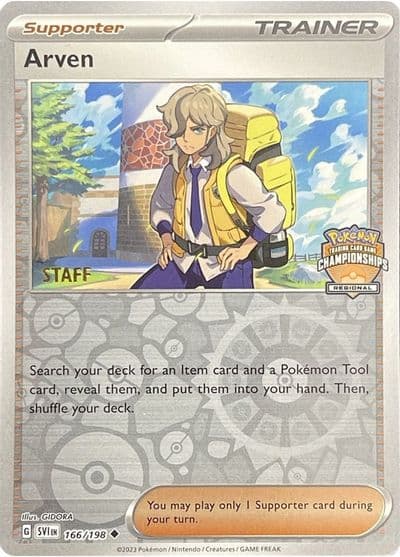 Arven (Regional Championships) [Staff] League & Championship Cards Pokemon card