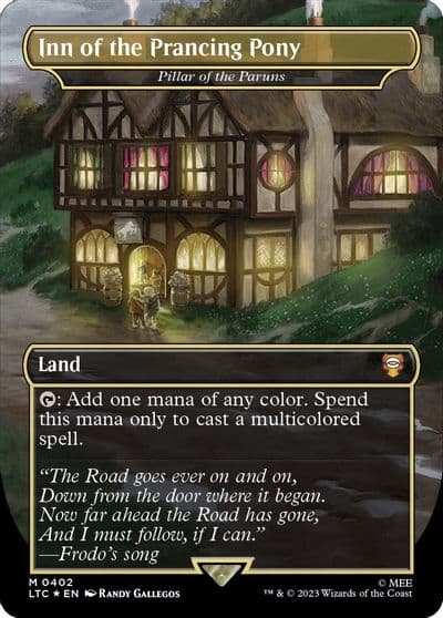 Inn of the Prancing Pony Pillar of the Paruns Borderless Surge Foil Commander: The Lord of the Rings: Tales of Middle-earth Magic card