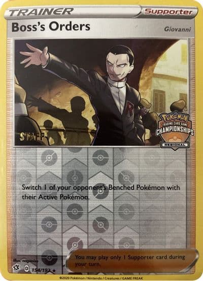 Boss's Orders (Regional Championships) [Staff] League & Championship Cards Pokemon card