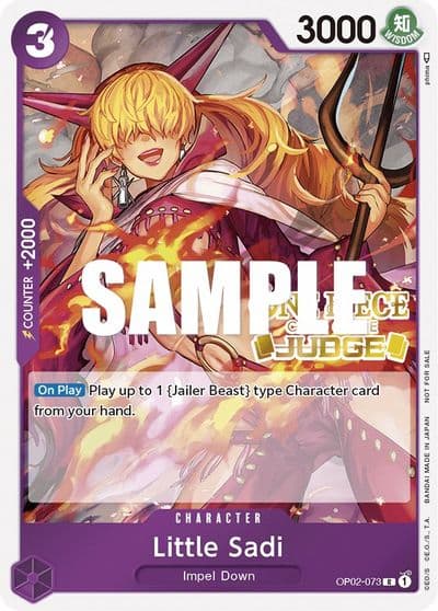 Little Sadi Judge One Piece Promotion Cards One Piece card