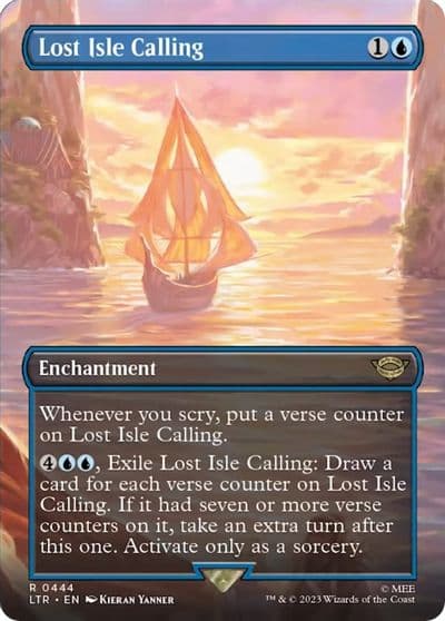 Lost Isle Calling Borderless Universes Beyond: The Lord of the Rings: Tales of Middle-earth Magic card